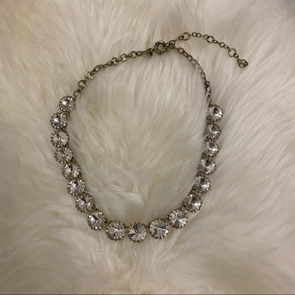 J Crew Gold Diamond Necklace